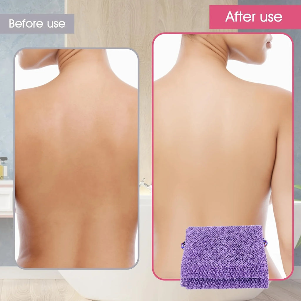 2PCS African Mesh Back Long Net Bath Towel, One Side Gentle and Delicate, The Other Side Rough and Powerful Oasis Select