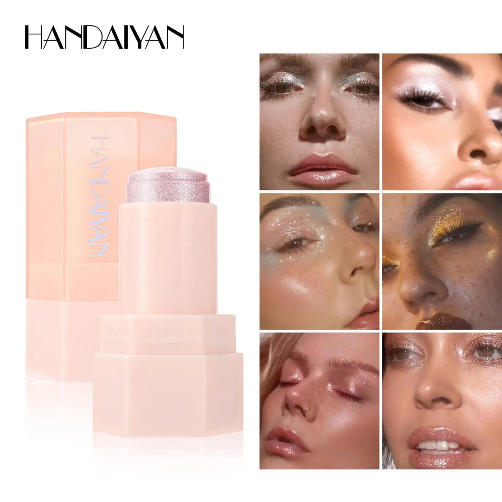 6 Shade Creamy Highlighter Stick Stunning Shimmer Glow For Cheekbones Lips Face Body Smooth Blendable Makeup Oasis Select