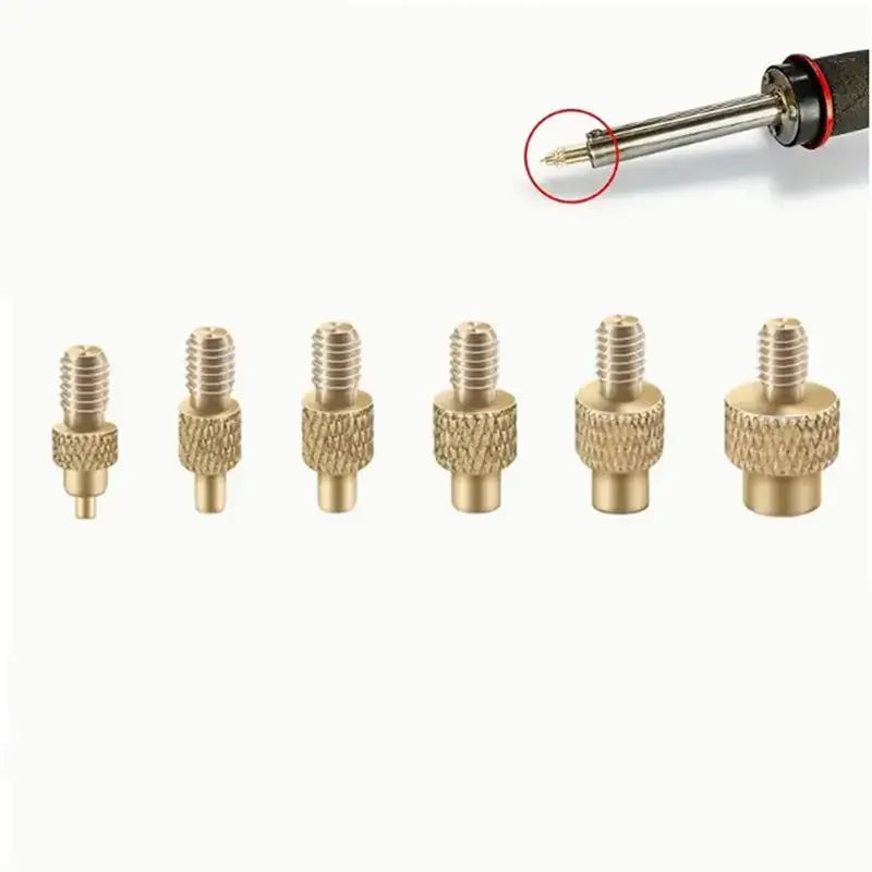 7/9/10Pcs Heat Insert Nut Iron Tip M2 M3 M4 M5 M6 M8 Brass Thread Embedded Kit Tool For Plastic 3D Printer Soldering Iron Oasis Select