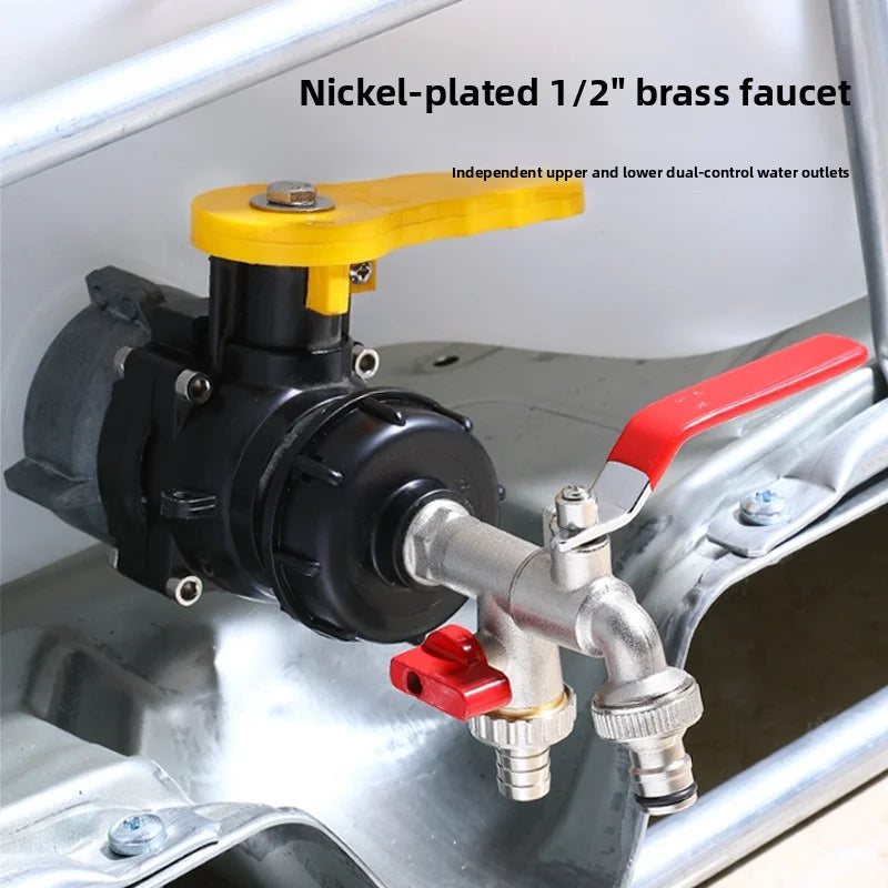 IBC Tank Tap Adapter S60*6 Coarse Thread to Brass/Alloy 16mm Quick Connect Replacement Valve Garden Home Valve Fitting Faucet Oasis Select