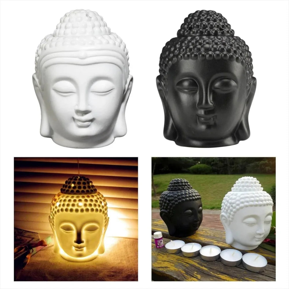 Ceramic Head Aromatherapy Burner Indoor Household Essential Oil Special Incense Burner Handicraft Home Ornament Decoration Oasis Select