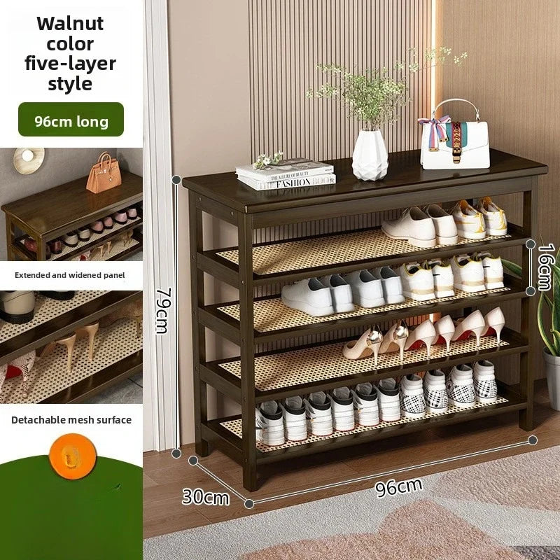 Multi-functional Household shoe cabinet, shoe rack, dustproof shoe change stool, entrance stool integrated space-saving storage Oasis Select Brown L