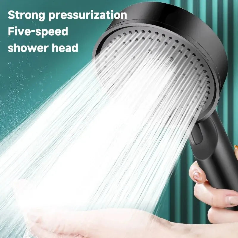 5 Modes Pressure Boost Shower Head Multifunction Adjustable Large Water Shower Nozzle Massage Bathroom Accessory Oasis Select