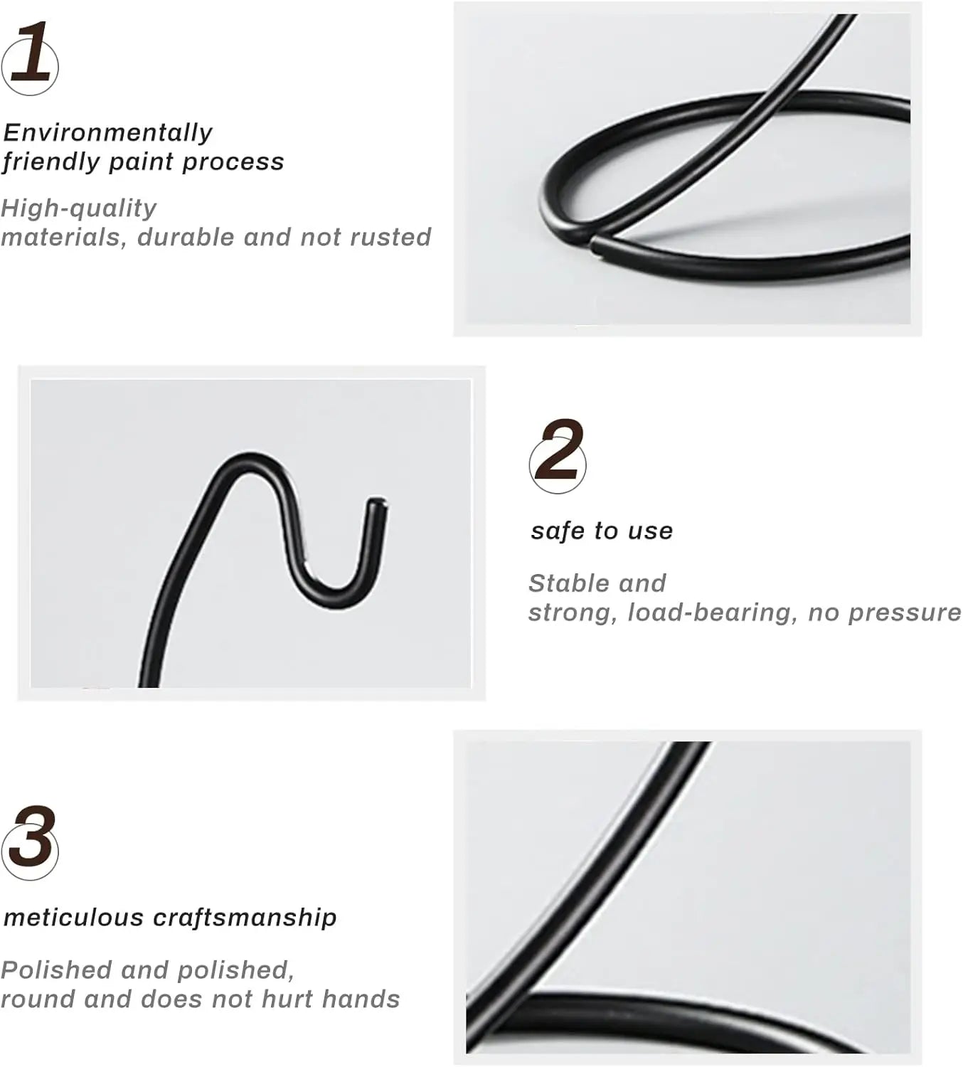 Steel Banana Holder – Modern Fruit Hanger Rack with Hooks for Kitchen Countertop (Black) Oasis Select