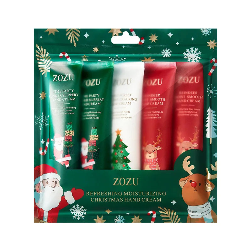 Rice Hand Cream Volumizing Rejuvenating Nourishing Moisturizing Refreshing Non-Greasy Hand Care Cream 30g Oasis Select 5PCS Christmas Set