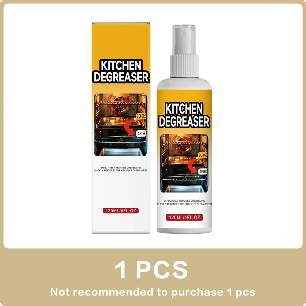 Kitchen Degreaser Cleaner Spray Dissolve Stubborn Grease Oil Grime Remove Burnt Carbon Multi Surface Safe Restore Kitchen Shine Oasis Select 120ml