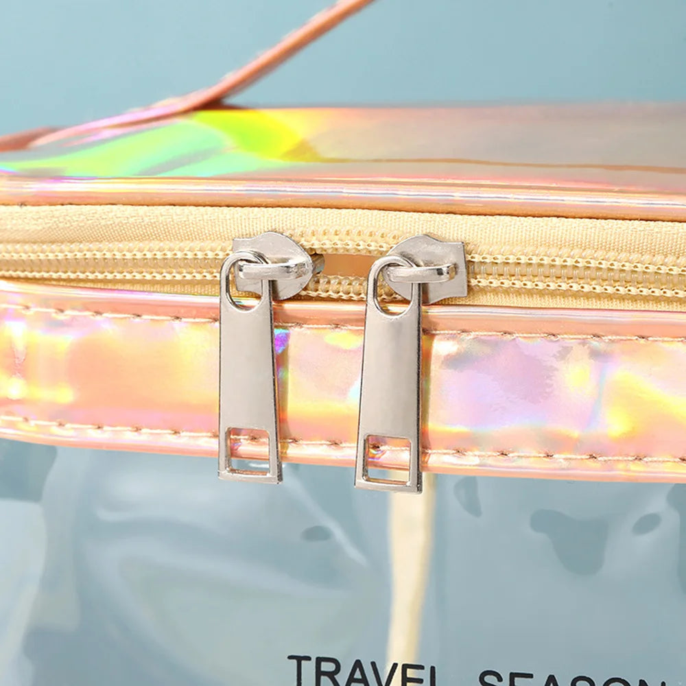 Clear Transparent Makeup Bag | Waterproof PVC Travel Cosmetic Pouch
