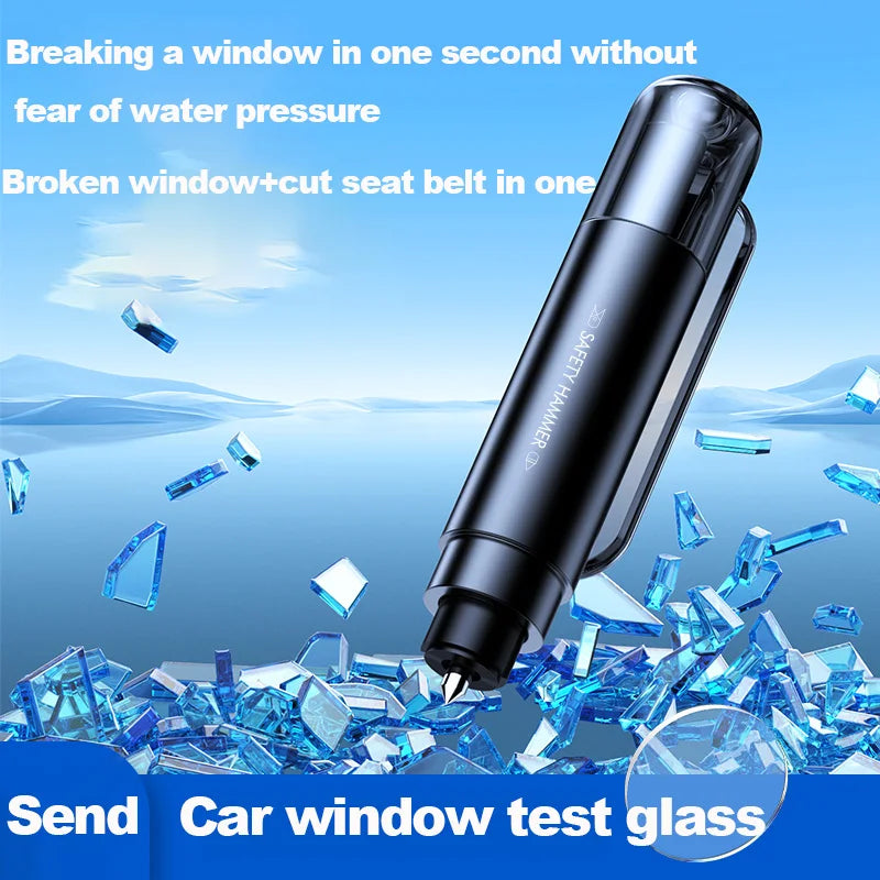 2-in-1 Car Window Breaker & Seatbelt Cutter Emergency Tool
