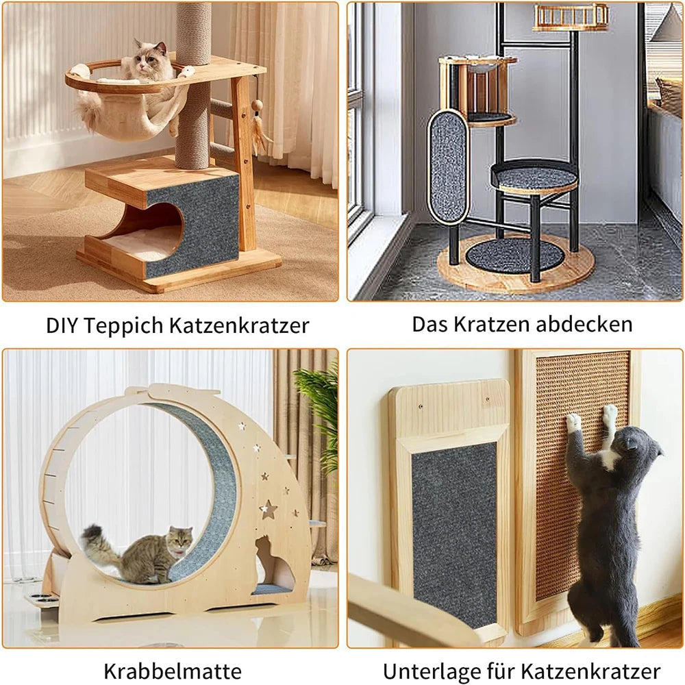 Cuttable Self-Adhesive Cat Scratching Mat | DIY Furniture Guard