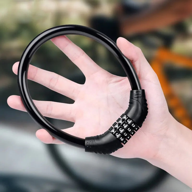 Bike Lock Mountain Bike Portable Security 4-digit Code Bike Lock for Bicycle Motorcycle Scooter Oasis Select