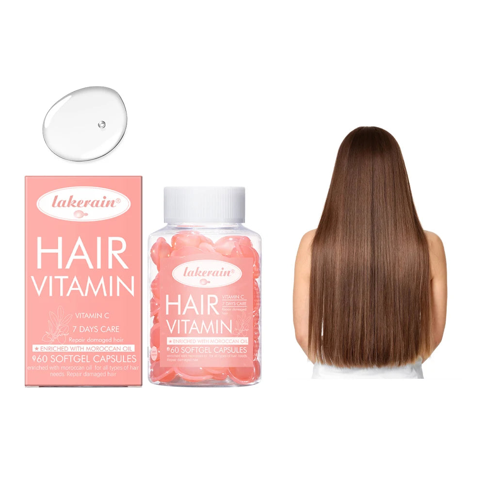 Hair Treatment Serum&Hair care capsules Comfort Hair Care Vitamin Oil Multi-functional Strengthening Smoothing Hair Care Liquid Oasis Select 5pink