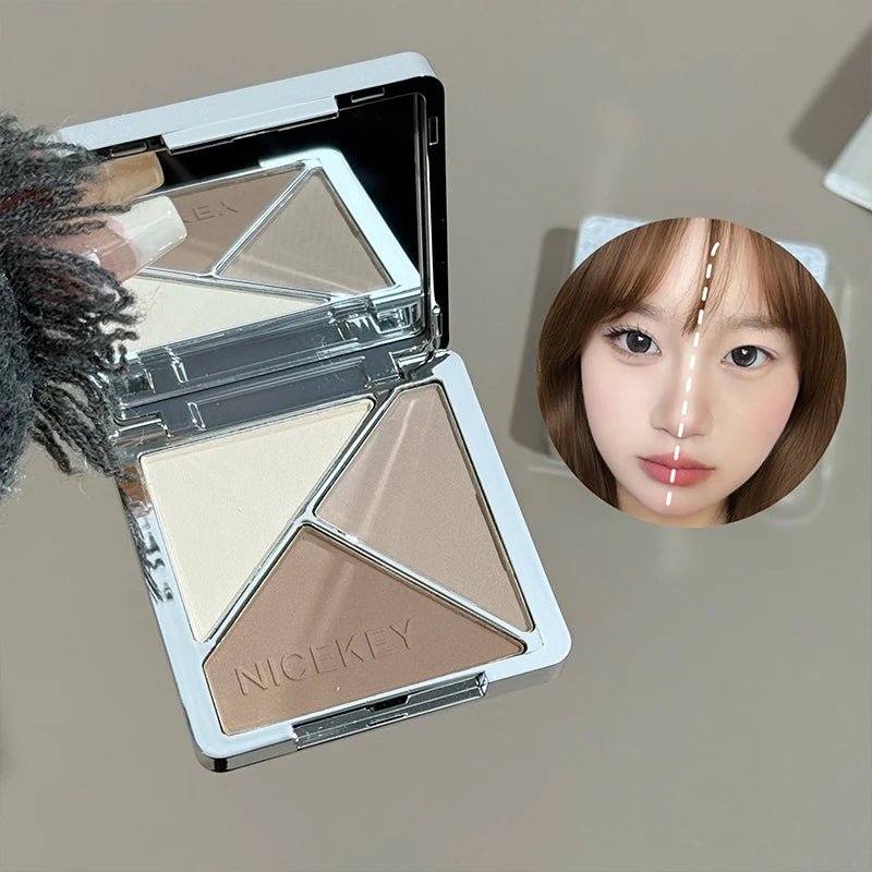 NICEKEY Multipurpose Makeup Sets Include 4 Lip Mud,1 Blush,1 Pressed Powder,1 Eyes Palette,1 Contour Palette With Necklace Gift Oasis Select