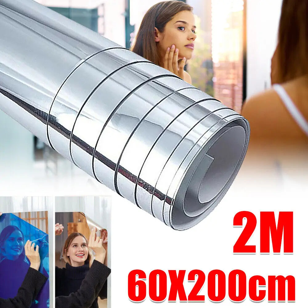 50/100/200cm Square Acrylic Mirror Wall Stickers Decor Tiles Self Adhesive Aesthetic Room Home Korean Decor Shower Makeup Panel Oasis Select