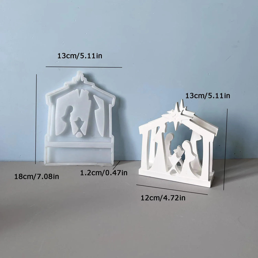 Gypsum Drip Mould Versatile Prayer Holder Mold Christmas Tree Mold Holiday-Themed Christmas Tissue Box Mould For Living Room Oasis Select A