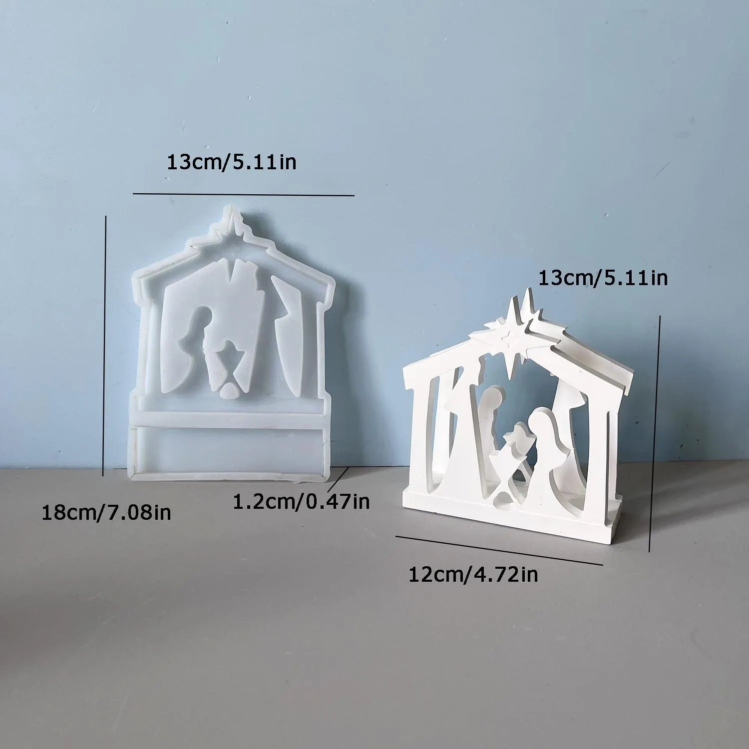Gypsum Drip Mould Versatile Prayer Holder Mold Christmas Tree Mold Holiday-Themed Christmas Tissue Box Mould For Living Room Oasis Select A
