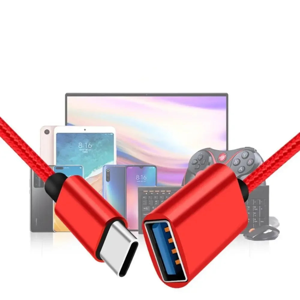 Short Digital Cables Converter Type C Cable Mobile Phone OTG Connector Cable OTG USB Cable USB to Type C Adapter OTG Data Cable Oasis Select