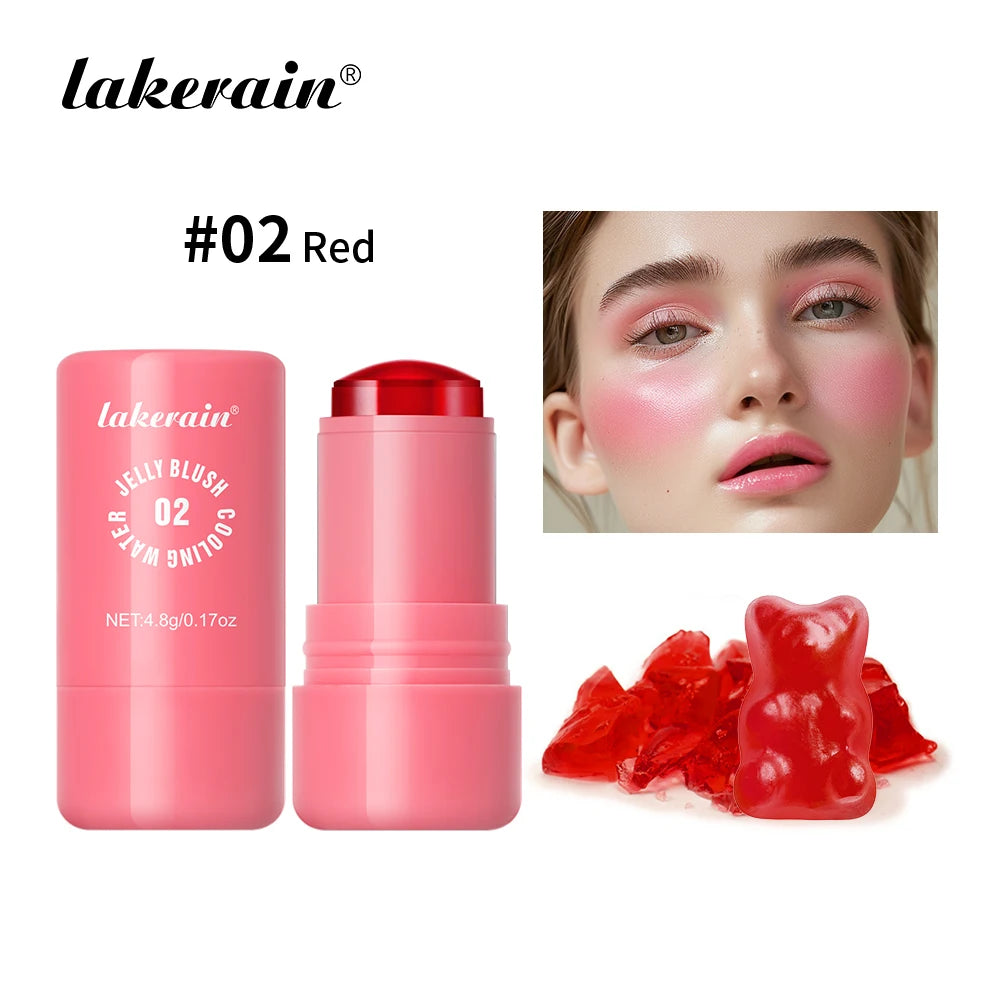 Milk Jelly Tint Stick Water Jelly Lip Gloss Sheer Cheek Stain Cooling Feel Natural Tint Multi Use Makeup Oasis Select Red