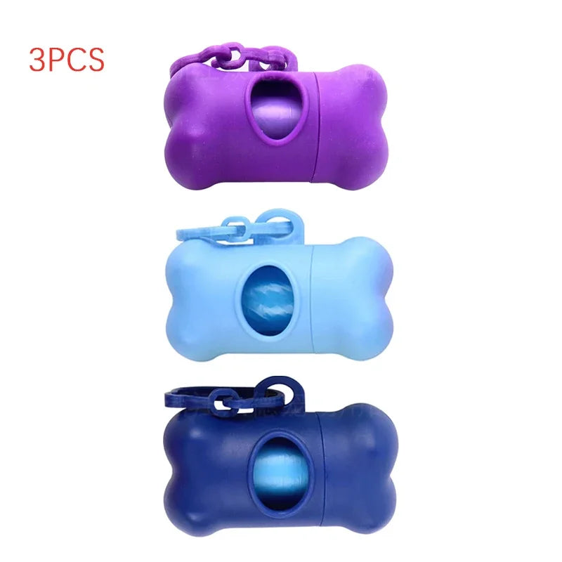 1pc Bone Shaped Bag Dispenser Disposable Pet Dog Waste Bag Holder Plastic Garbage Bag Case Carrier Disposal Poop Bag Dispenser Oasis Select 3PCS
