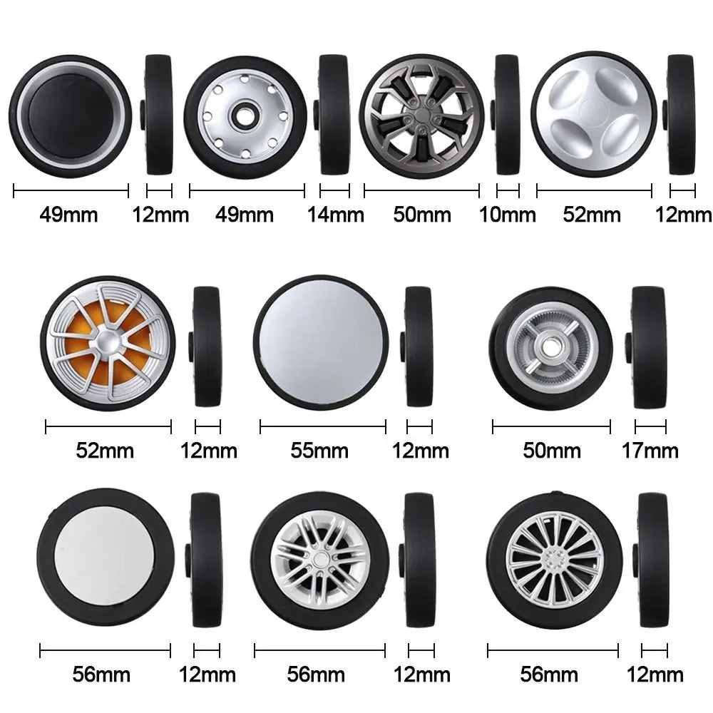 Replacement Caster Wheel Repair Kit Travel Luggage Wheels Suitcase Parts Axles Replace Wheels for Luggage with Vientiane Wheel Oasis Select