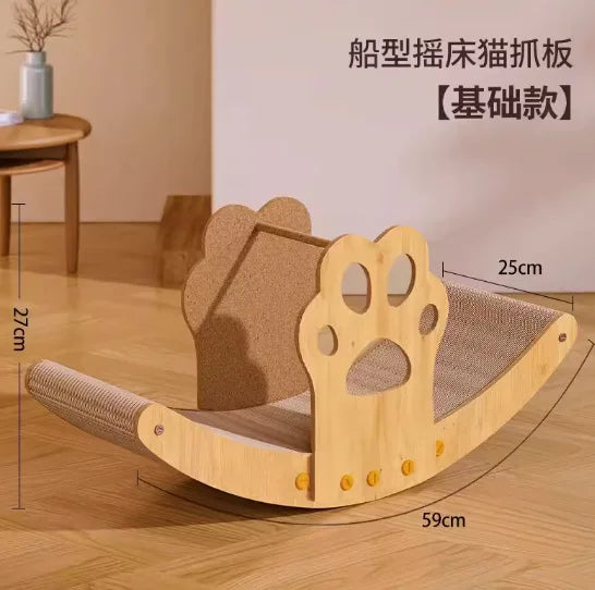 Pet Cat Scratching Board Boat Shaker Color Ball Grinding Claw Rest Cat Furniture Oasis Select B