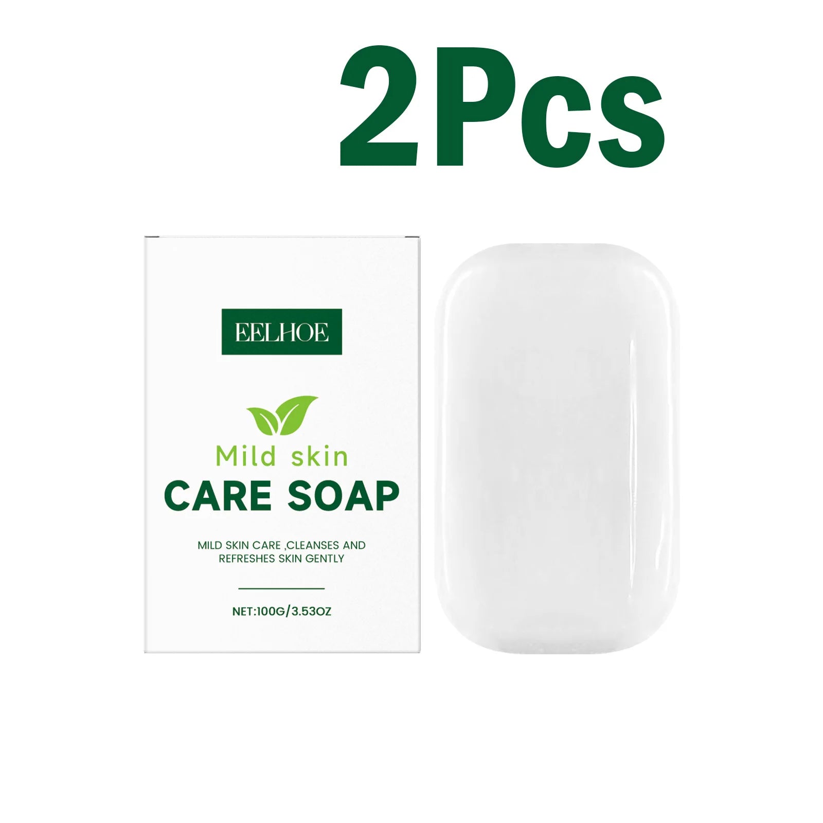 Eelhoe Fragrance-Free Soap Bar – Face, Hand & Body Sensitive Skin Cleansing Soap Bar Oasis Select 2 x 100g Boxed