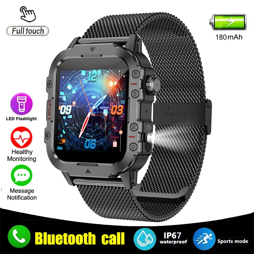 COTAUL Military Smartwatch 1.44" BT Call GPS Fitness Tracker