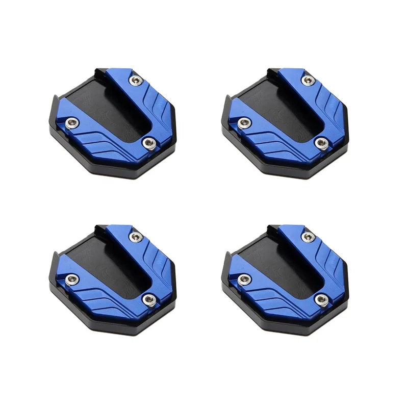 1/2/4pcs Universal Bicycle Foot Extension Kickstand Accessories Motorcycle Side Stand Cover Aluminum Alloy Motorcycle Stands Pad Oasis Select Blue-4pcs