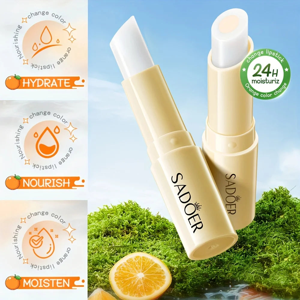 1 Piece of Orange-Flavored Temperature-Changing Moisturizing Lip Balm 2.5g Oasis Select
