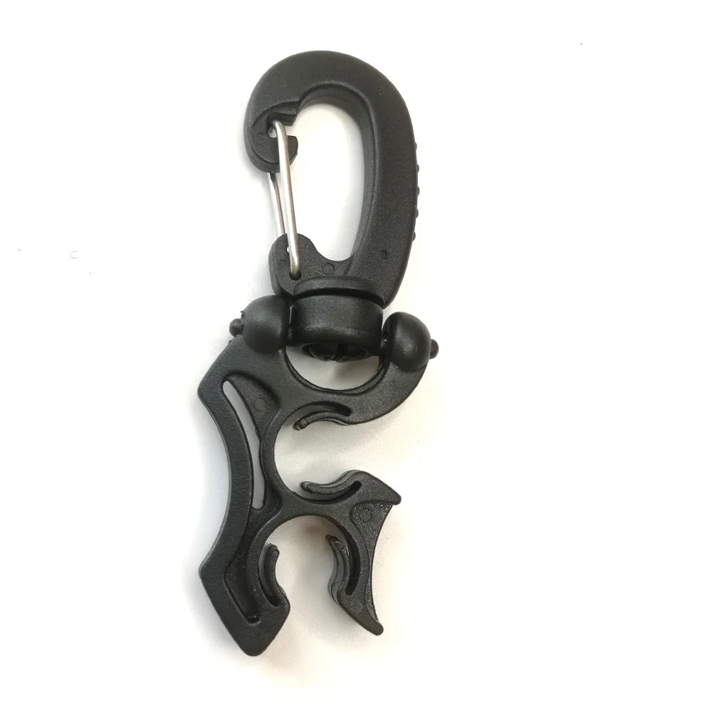Regulator Double BCD Hose Holder with Clip Buckle Hook for Scuba Diving Snorkeling Oasis Select Black 1 Piece