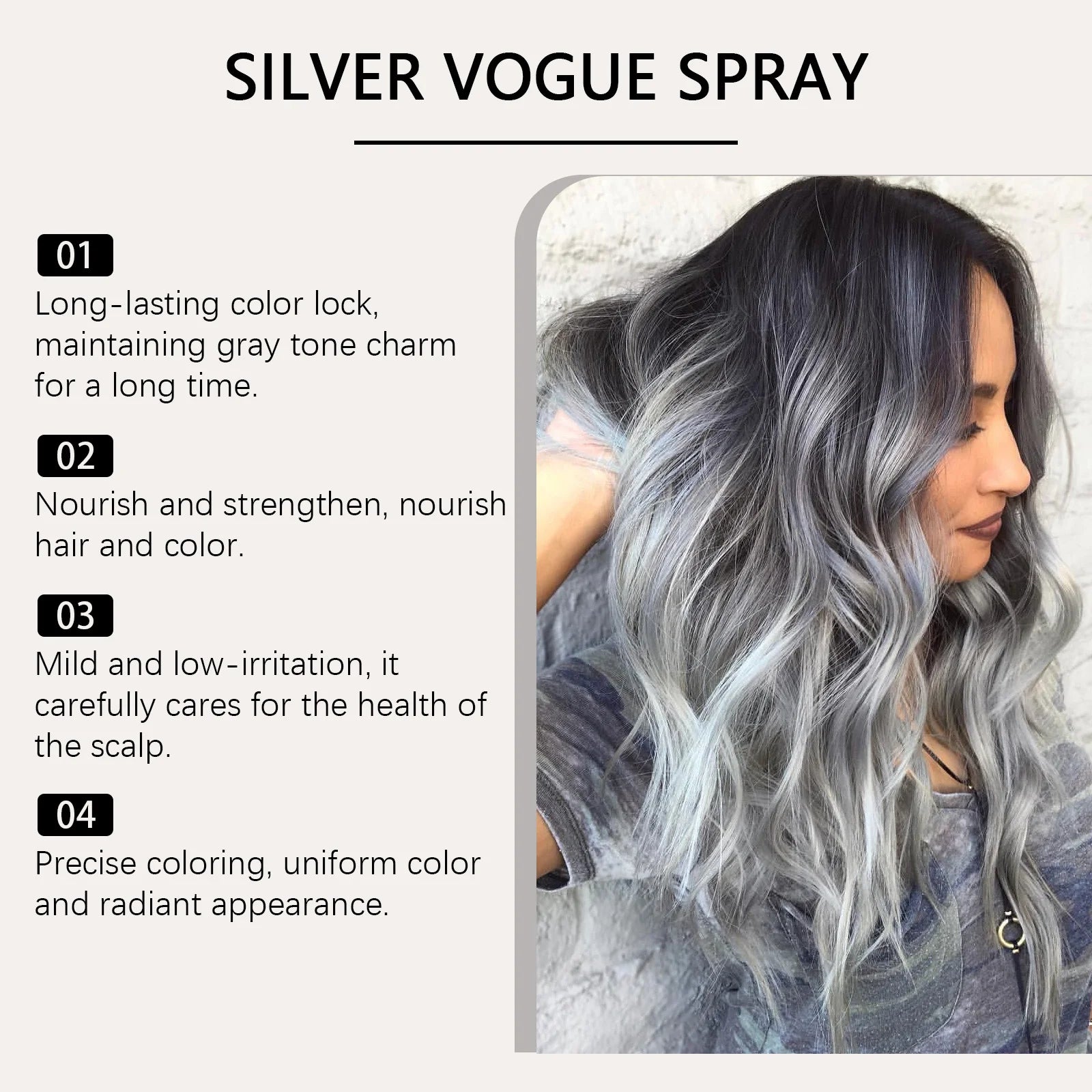 Temporary Gray Hair Dye Spray One-time Molding Smoky Punk Light Oasis Select