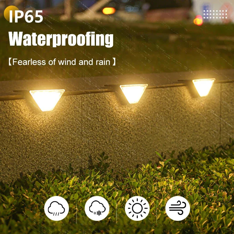 Solar LED Outdoor Step Lights IP65 Waterproof 2-Pack