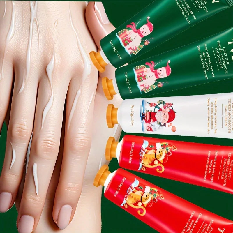 5-Piece Christmas Hand Cream Gift Set | Moisturizing Squalane Hand Cream Gift Set Oasis Select