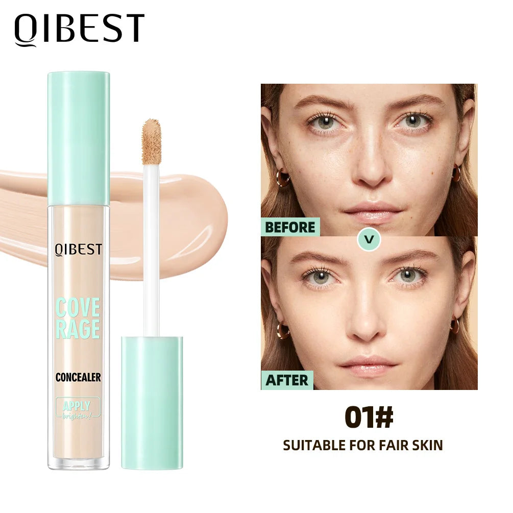 QIBEST Liquid Concealer Foundation – Matte, Full Coverage, Waterproof