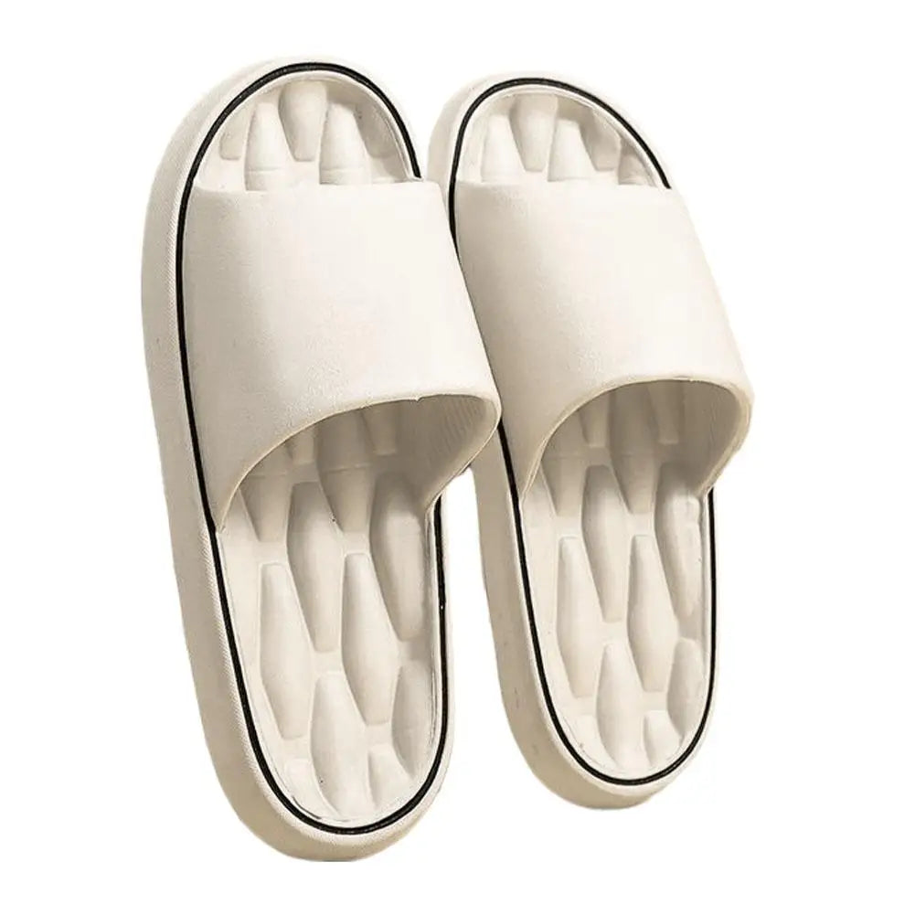 Super Light Soft Slippers Simple Fashion Slides EVA Elastic Shoes Colorful Sneakers In Door Bathroom Flip Flops Oasis Select 42-43 white
