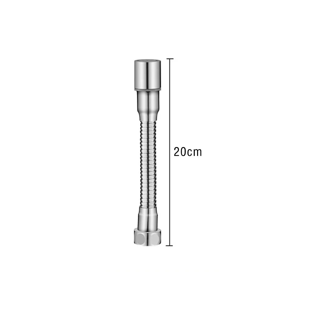 12-50cm Universal Faucet Extender Stainless Steel 360° Rotation Kitchen Sink Anti-Splash Nozzle Aerator Extension Hose 1/2 Modes Oasis Select 20cm