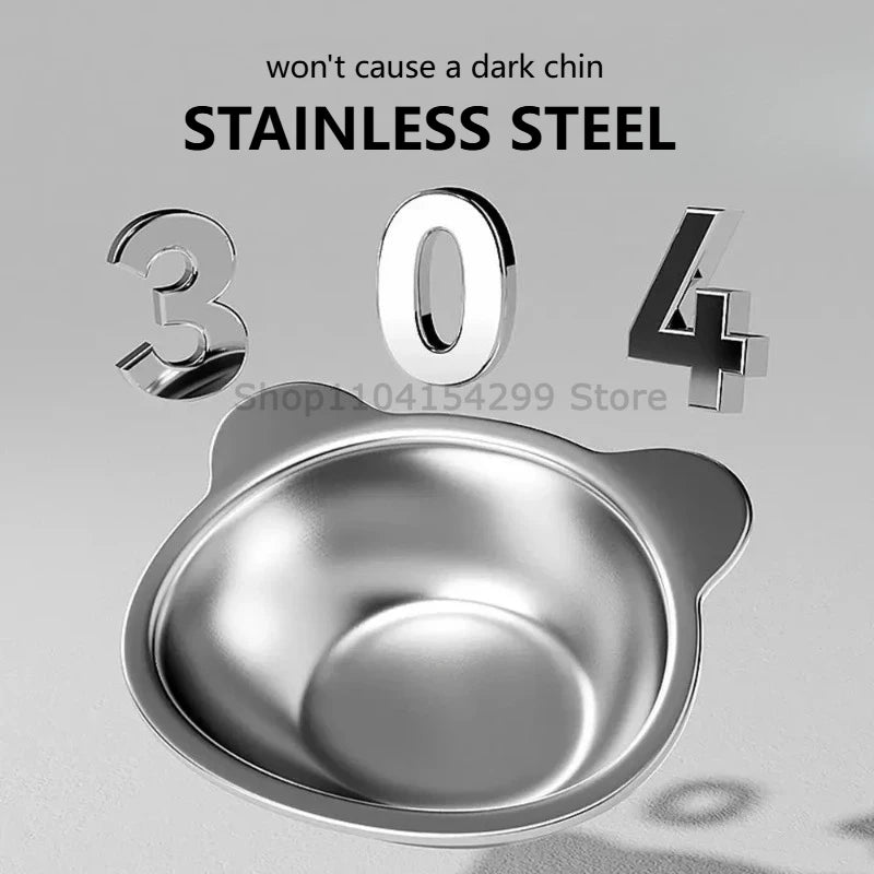 304 Stainless Steel Elevated Cat Bowl with Support Stands Stainless Steel Adjustable 15-Degree Angle Stand Slanted Pet Bowl Oasis Select