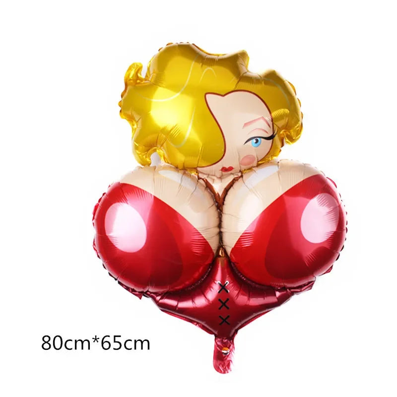 Fun Cartoon Aluminum Film Balloon Valentine's Day Prank Aluminum Foil Balloon Birthday Party Decoration Oasis Select Ruby 3pcs