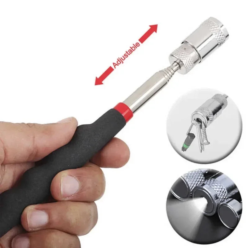 1/3/5PCS Telescopic Magnetic Pickup Tool with LED Light Extendable Metal Magnet Stick for Auto Repair and Metal Parts Retrieval Oasis Select