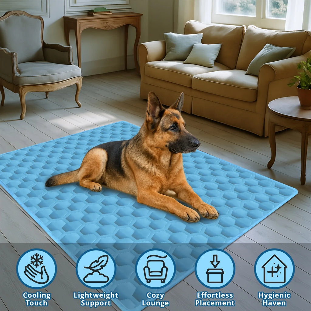 [2026 Ice-Cool Upgrade] Summer Pet Cooling Pad Dog Bed，Breathable Mesh Bed, Suitable for Small, Medium, And Large Pets Oasis Select