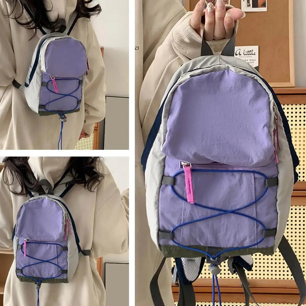 Lightweight Nylon Drawstring Backpack – School, Travel & Outdoor