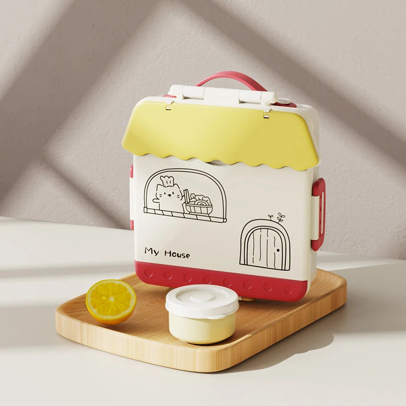 Adult Lunchbox with 4 Compartments, Microwave Safe, Leak-proof, Includes Cutlery (spoon, Fork), Portable Cutlery Oasis Select C