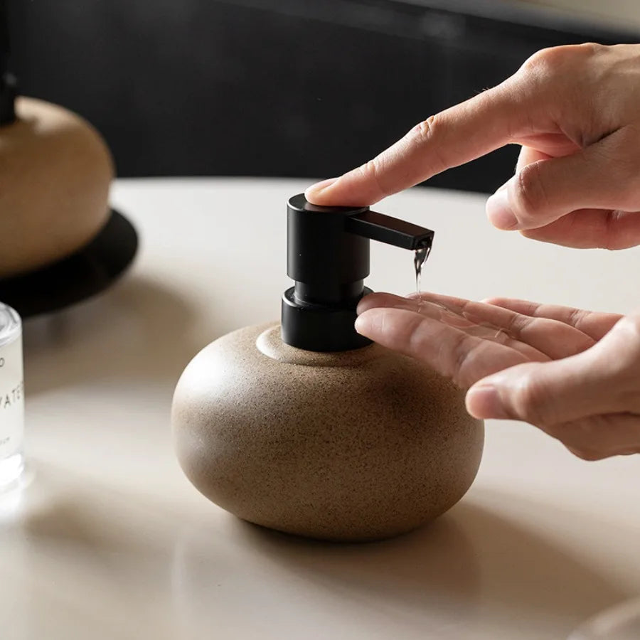 Nordic Ceramic Squeeze Soap Dispenser Bathroom Lotion Bottle for Shampoo Body Lotion Conditioner Bathroom Accessories Home Decor Oasis Select