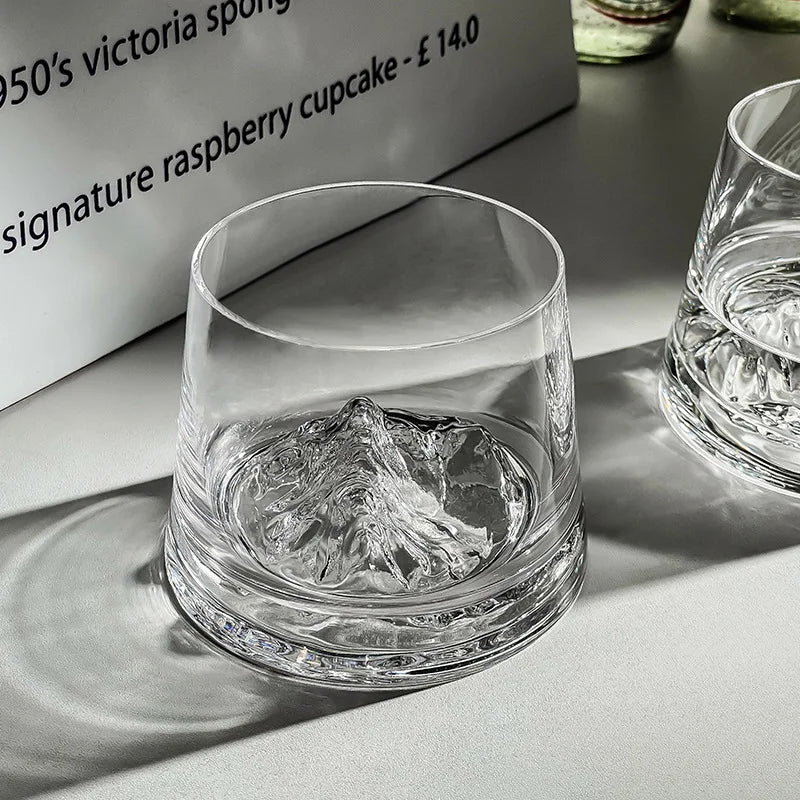Crystal Glass Whiskey Cup, Japanese Liquor Glass, Clear Iceberg Glass, Suitable for Vodka, Liqueur, Tequila, Shochu, Cocktail Oasis Select