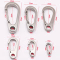 2pcs Stainless Steel Small Mini Carabiner Clip Spring Snap Hook Keychains for DIY Key Rings Camping Backpack Jewelry Accessory Oasis Select 20mmx9mm