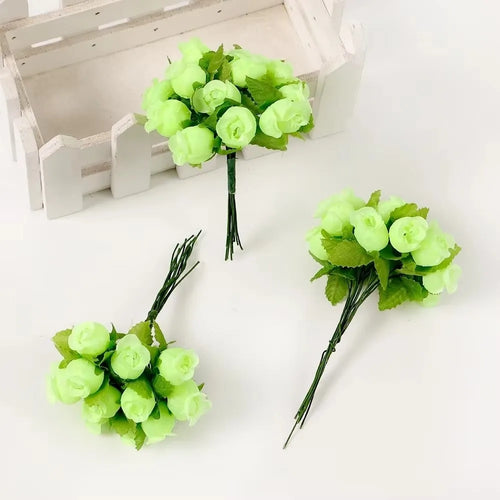 12-Head Silk Rose Artificial Bouquet | DIY Floral Decor Artificial Flower Bouquet Oasis Select