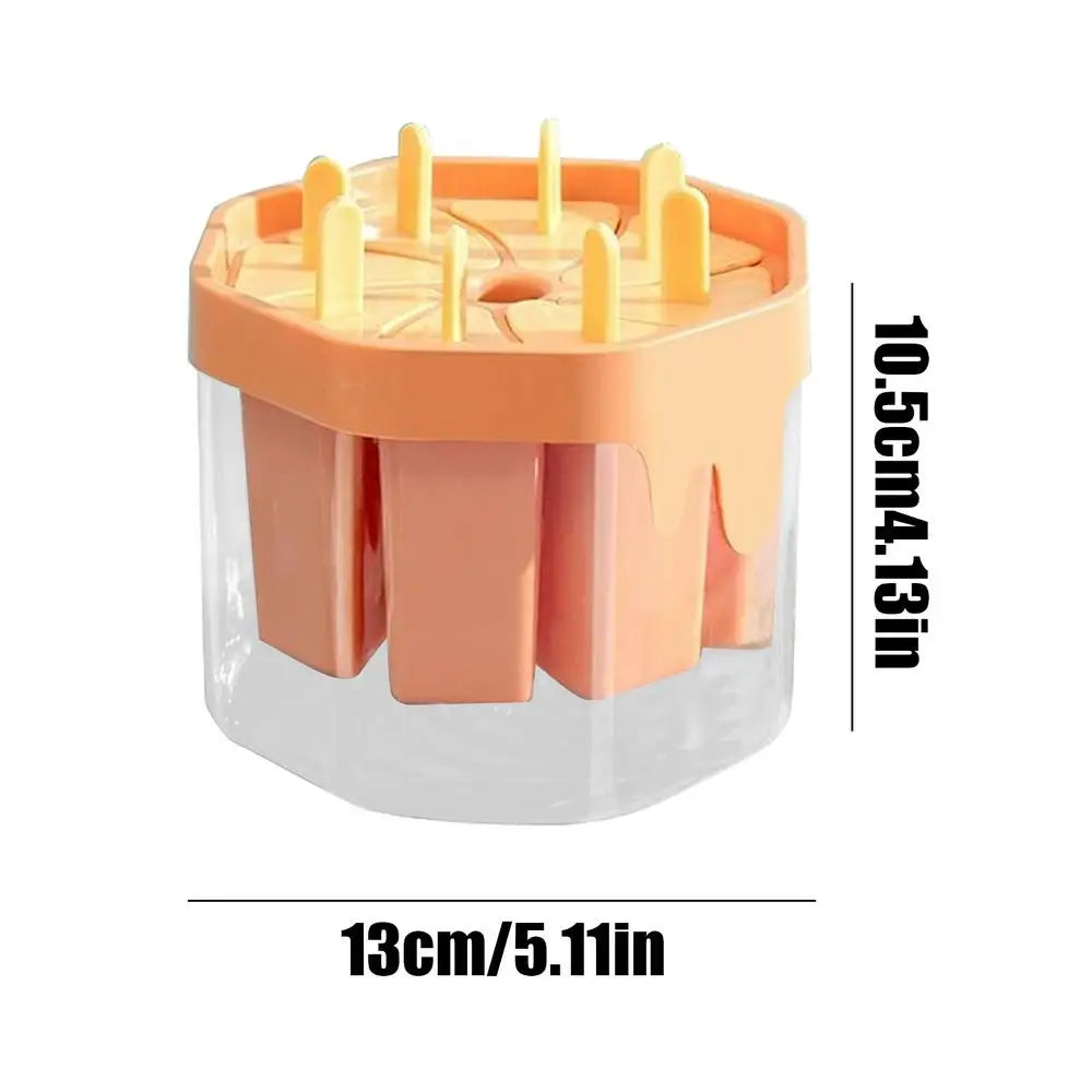 8-Cavity Silicone Popsicle Mold with Lid & Drip Tray