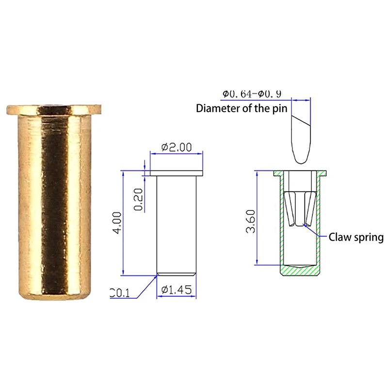 100Pcs Mechanical Keyboard And Mouse Hot Plug Socket For Mechanical Keyboard PCB Soldering Reaming Pin Socket Parts Oasis Select Gold