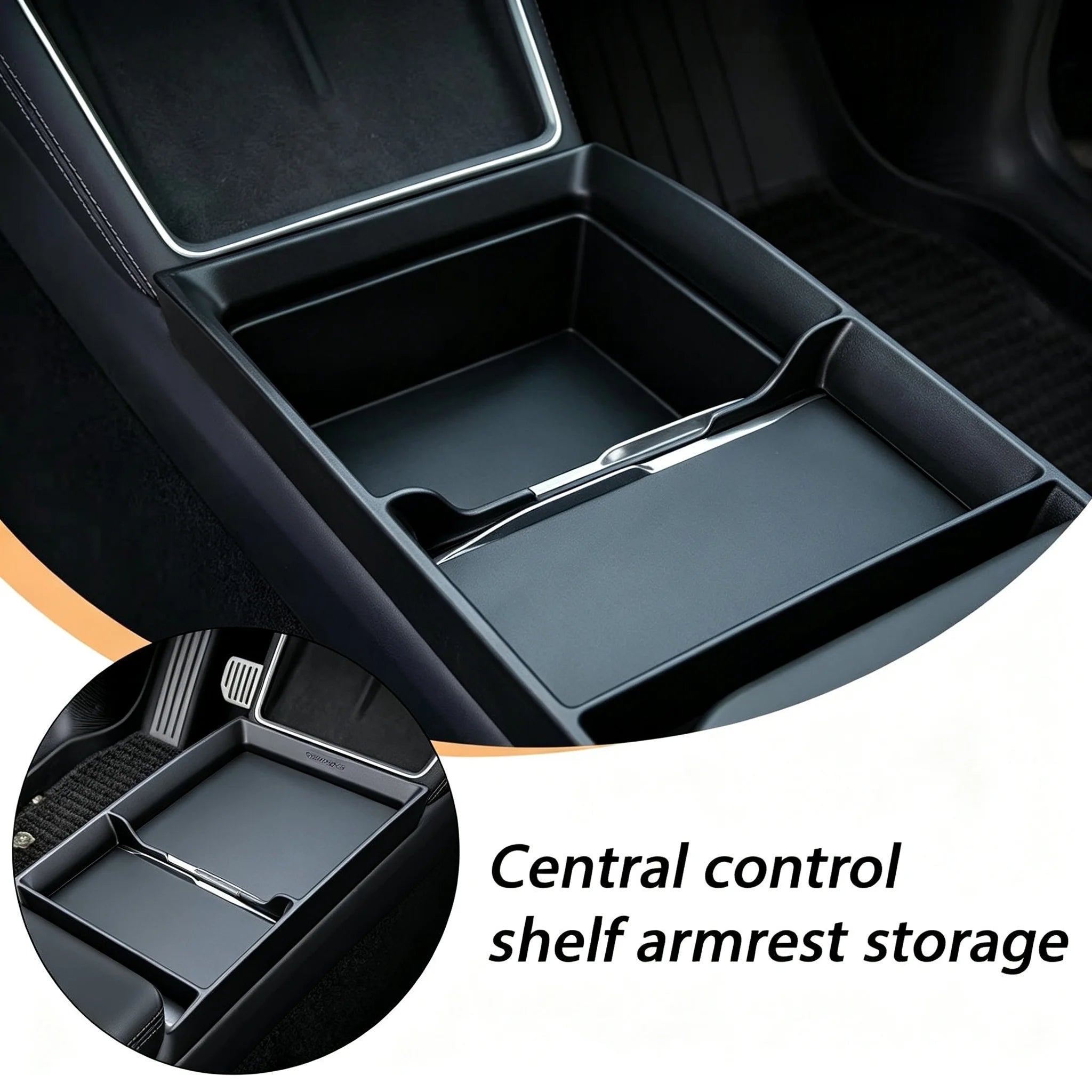 New Model 3 Highland / Model Y/YL Center Console Armrest Storage Tray Organizer Box Case ABS For Tesla Car Interior Accessories Oasis Select