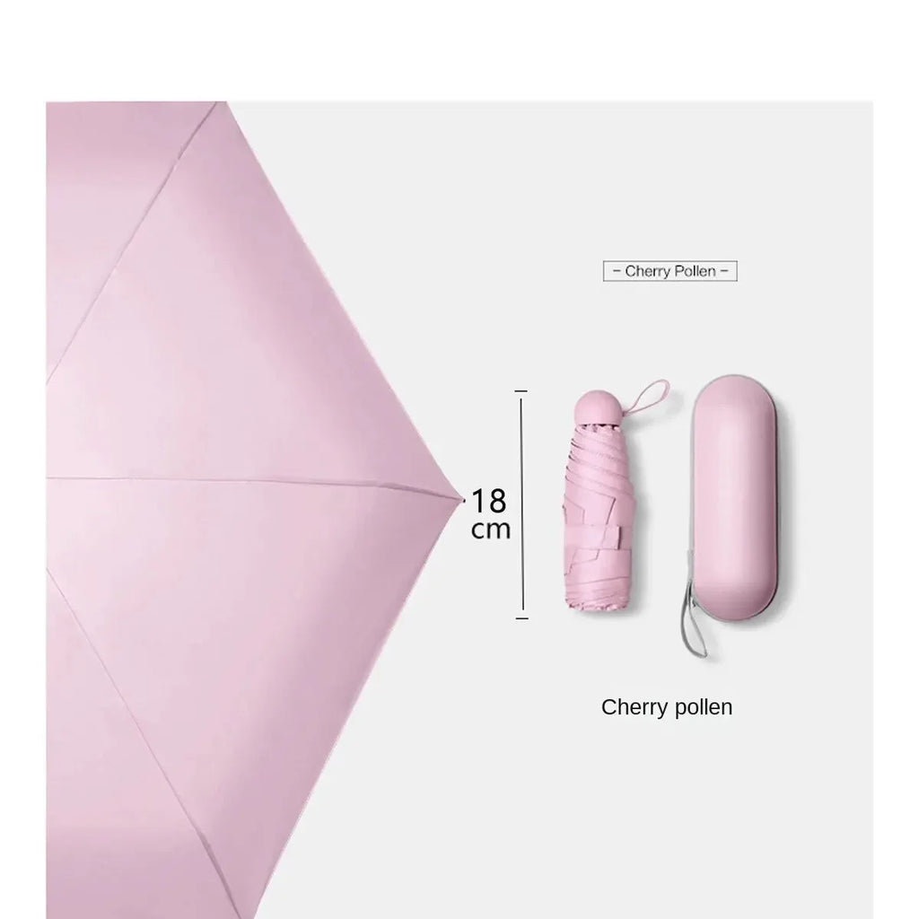Capsule Mini Foldable Umbrella – Sun & Rain Dual-Use Portable Foldable Mini Umbrella Oasis Select