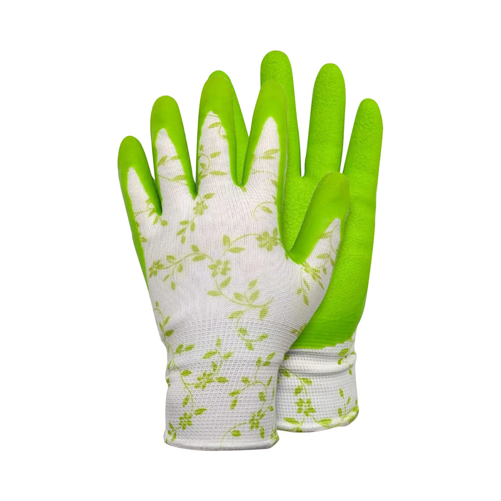 Garden Gloves One Size for Women Breathable Foam Latex Working Gloves, for Gardening Landscape DIY Rubber Gloves Oasis Select Green One Size